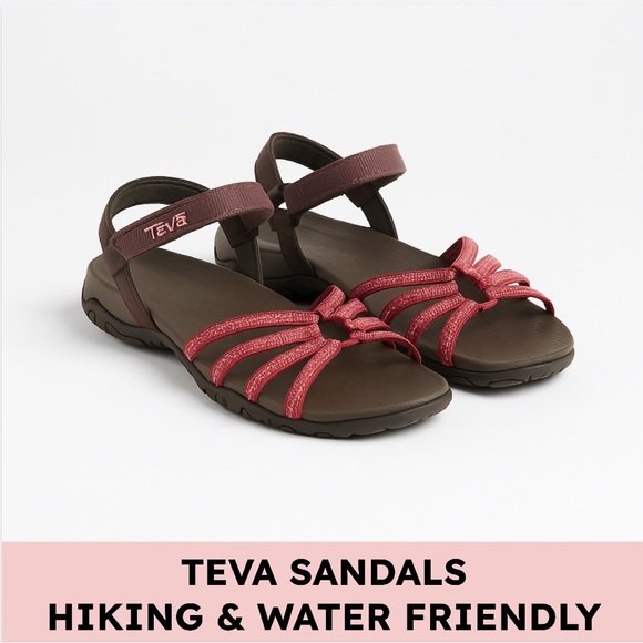 Teva Kayenta Strappy Sport Sandals Women’s 7.5 Merlot/Brown, Hiking waterproof - Picture 1 of 7